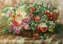  Persian Hand Knotted Tableau Rug (Pictorial Carpet) of the Flower Basket  تابلو فرش دستبافت ایرانی سبد گل