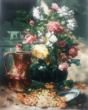  Persian Tableau Rug of Flowers & Grapes تابلو فرش دستبافت ایرانی گل و انگور3 